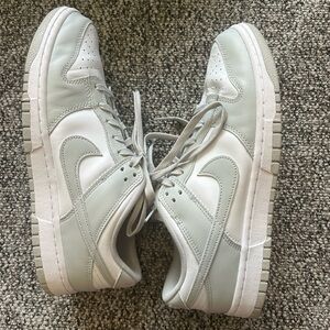 Nike dunk low grey fog men’s size 11 white